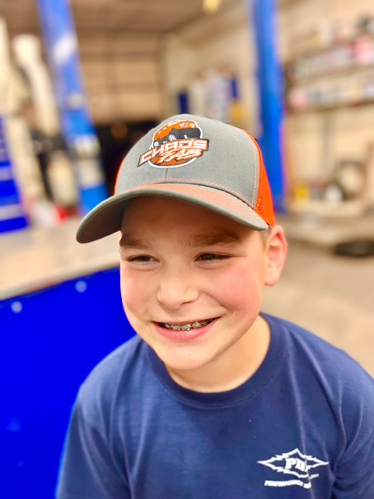 Trucker Snapback Hats Orange/Grey