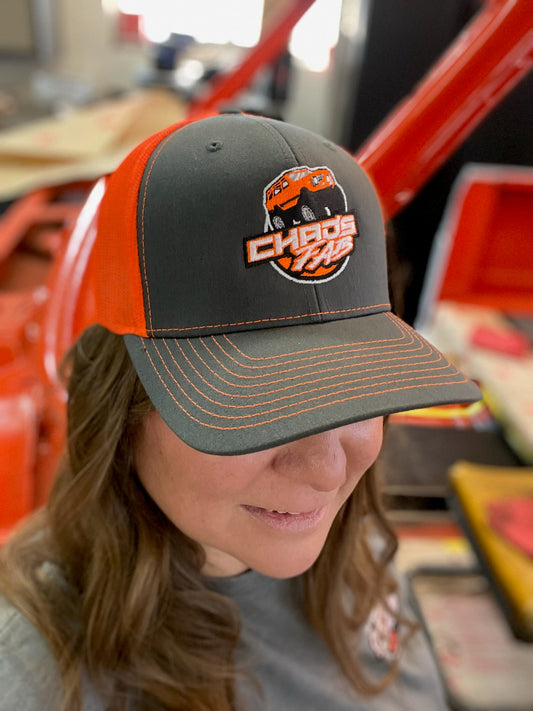 Trucker Snapback Hats Orange/Grey